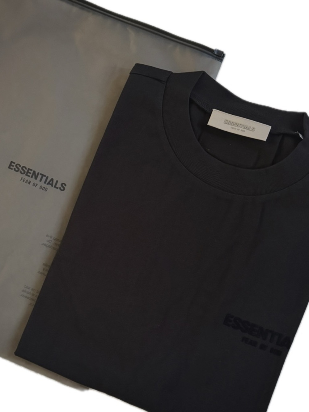 NWT Essentials Fear of God Stretch Limo Black Short Sleeve Tee Shirt - SZ M & L